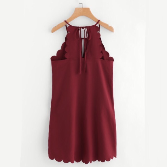 Scalloped Edge Shift Dress - Picture 2 of 5